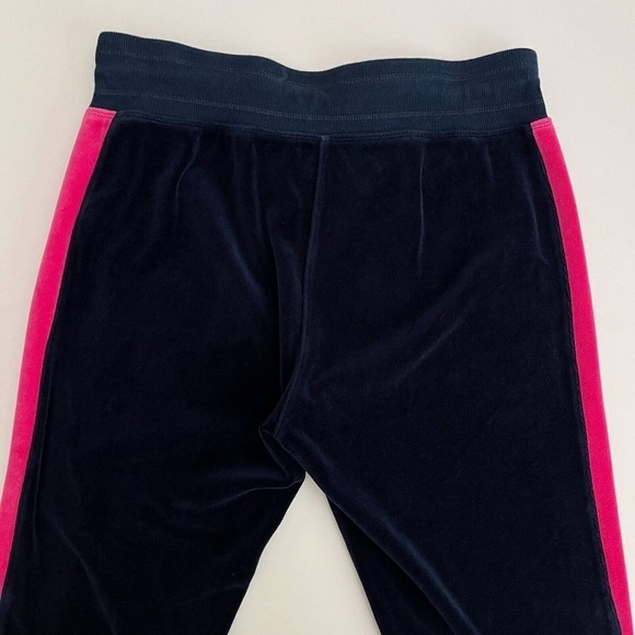 Tommy Hilfiger Navy Blue & Pink Velour Sweatpants, Tommy Hilfiger Joggers‎ P5 - Picture 3 of 8